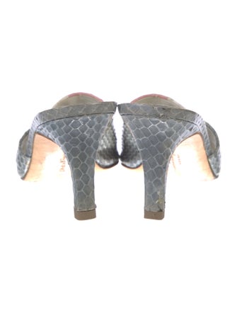 Salvatore Ferragamo Snakeskin Animal Print Slides