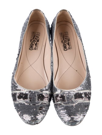 Salvatore Ferragamo Sequins Sequin Embellishments Ballet Flats