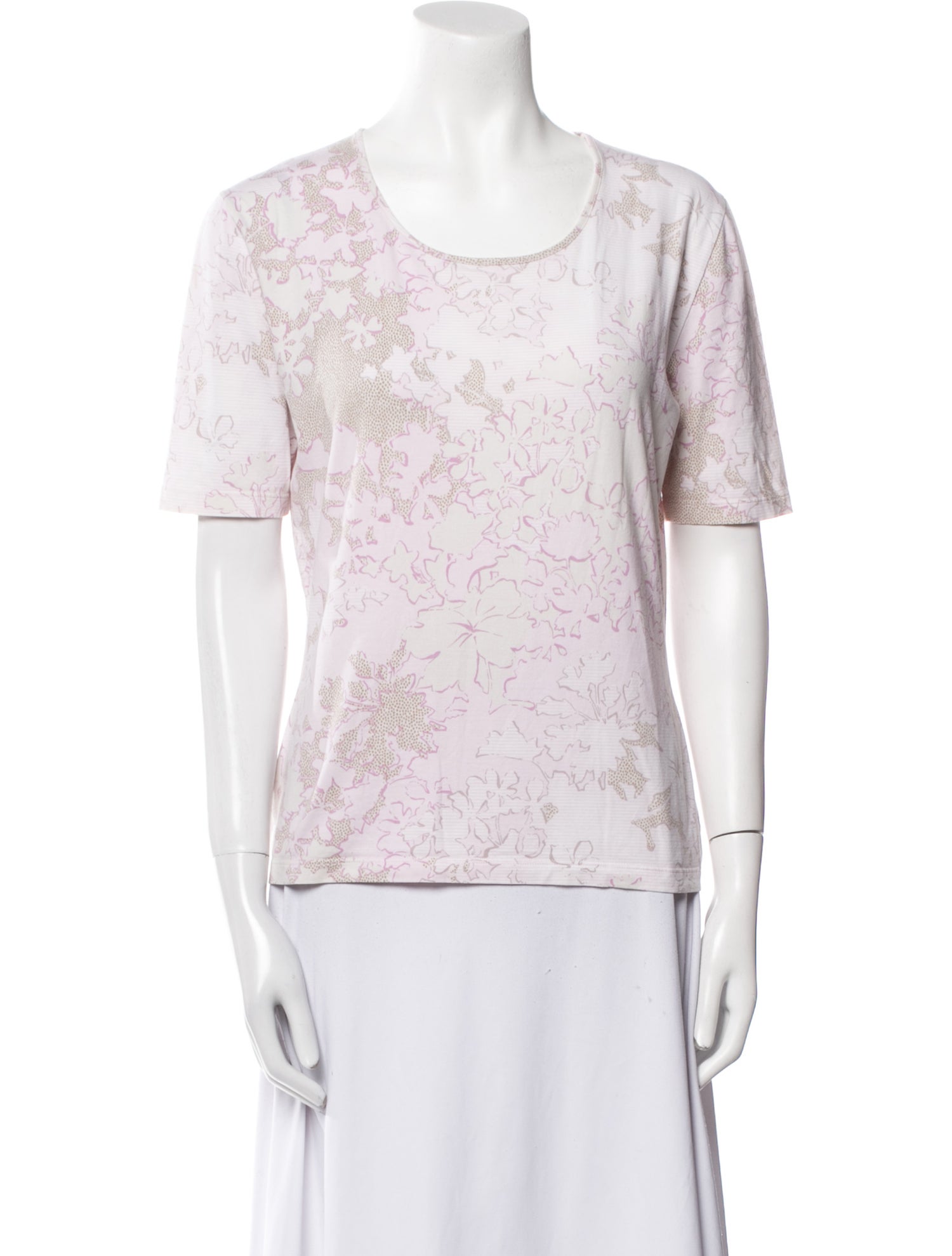 Salvatore Ferragamo Printed Scoop Neck T-Shirt