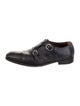 Salvatore Ferragamo Leather Monk Straps