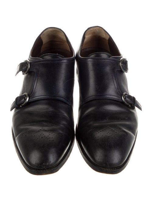 Salvatore Ferragamo Leather Monk Straps