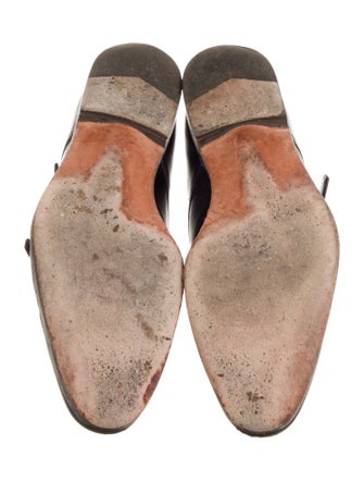 Salvatore Ferragamo Leather Monk Straps
