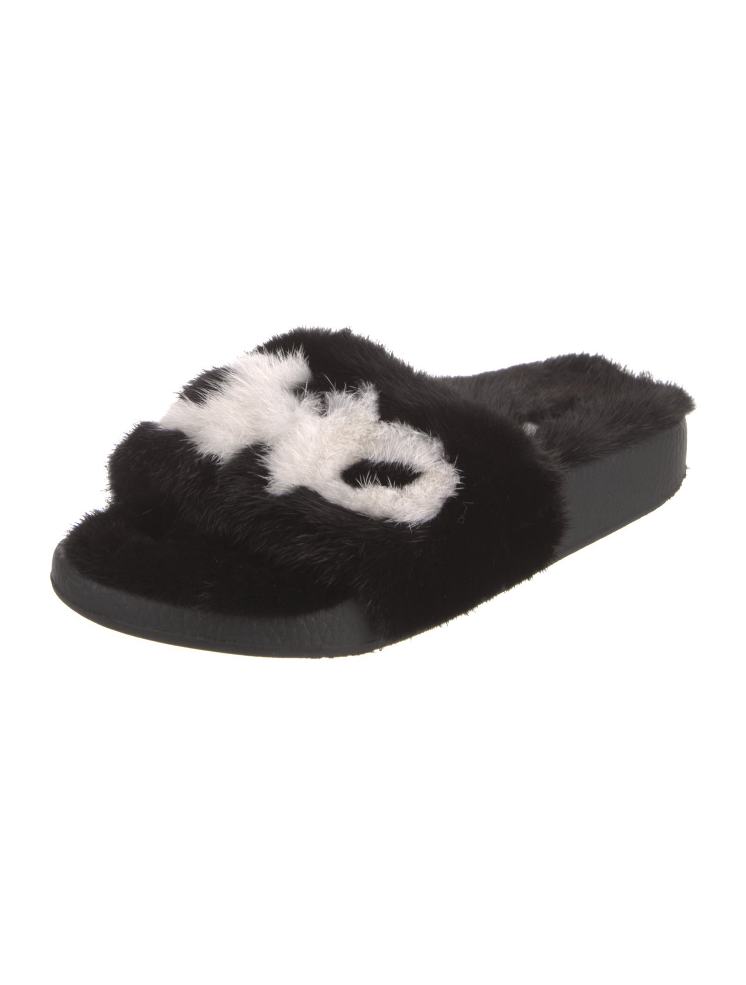 Salvatore Ferragamo Gancini Logo Ponyhair Slides