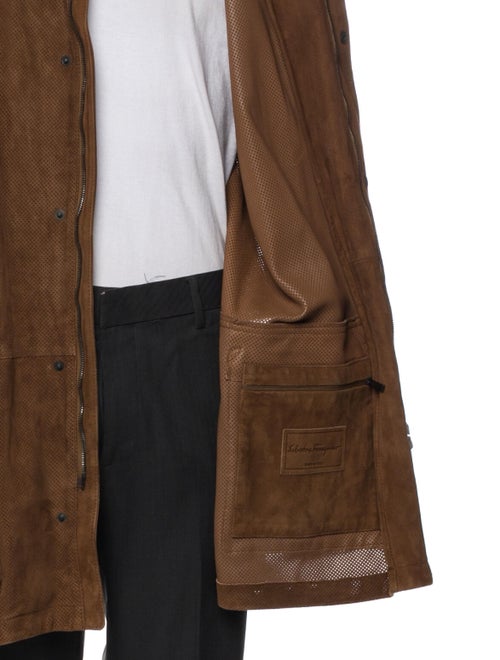 Salvatore Ferragamo Leather Utility Jacket