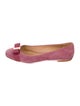 Salvatore Ferragamo Vara Bow Accent Suede Ballet Flats