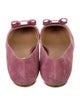 Salvatore Ferragamo Vara Bow Accent Suede Ballet Flats