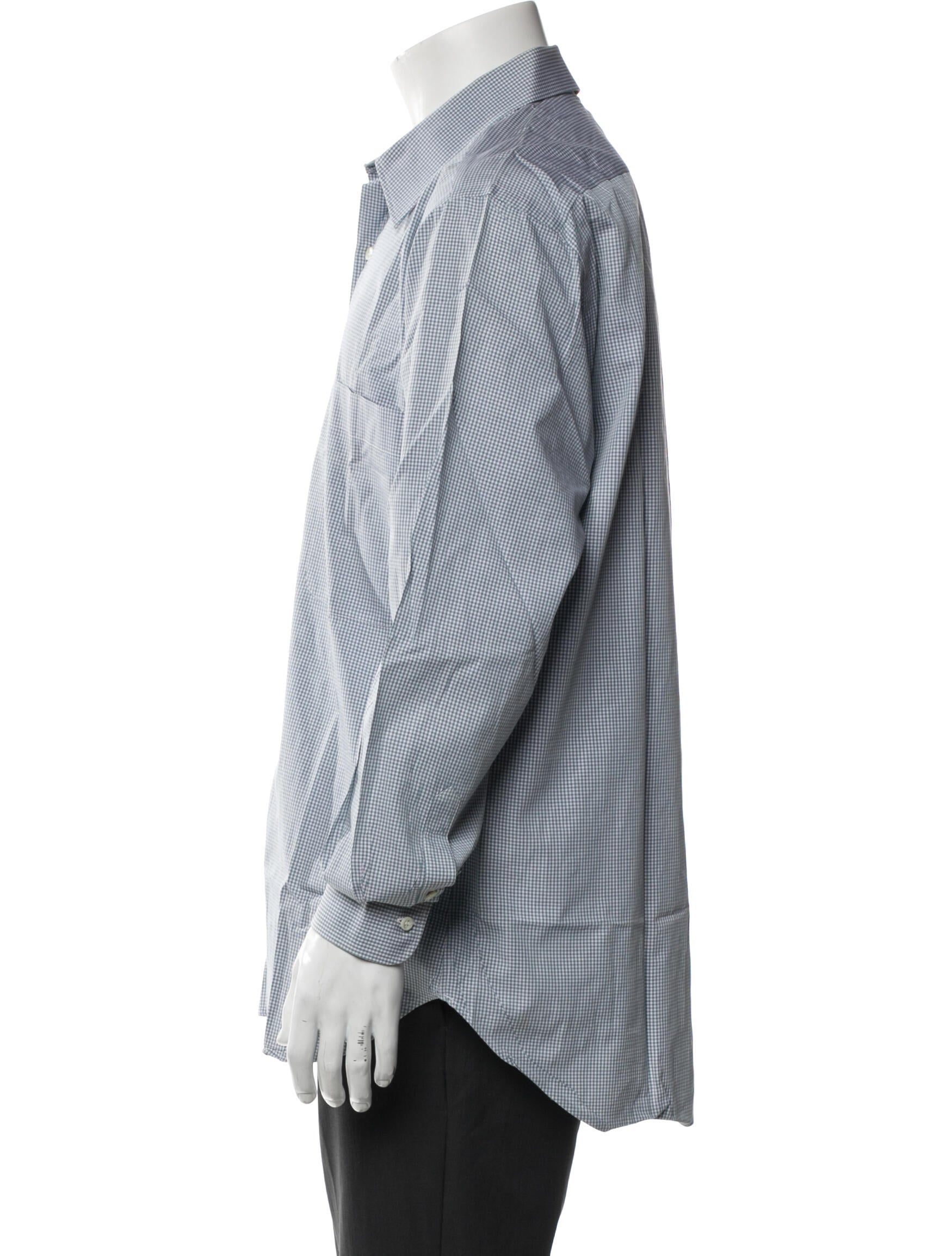 Salvatore Ferragamo Plaid Print Long Sleeve Shirt