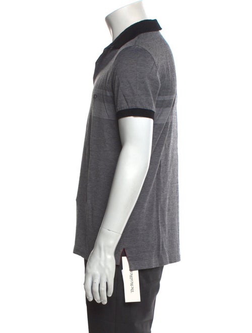 Salvatore Ferragamo Striped Collar Polo Shirt