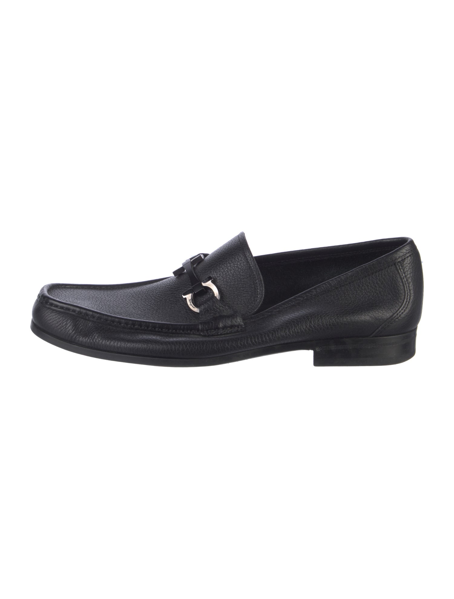 Salvatore Ferragamo Gancini Logo Leather Loafers