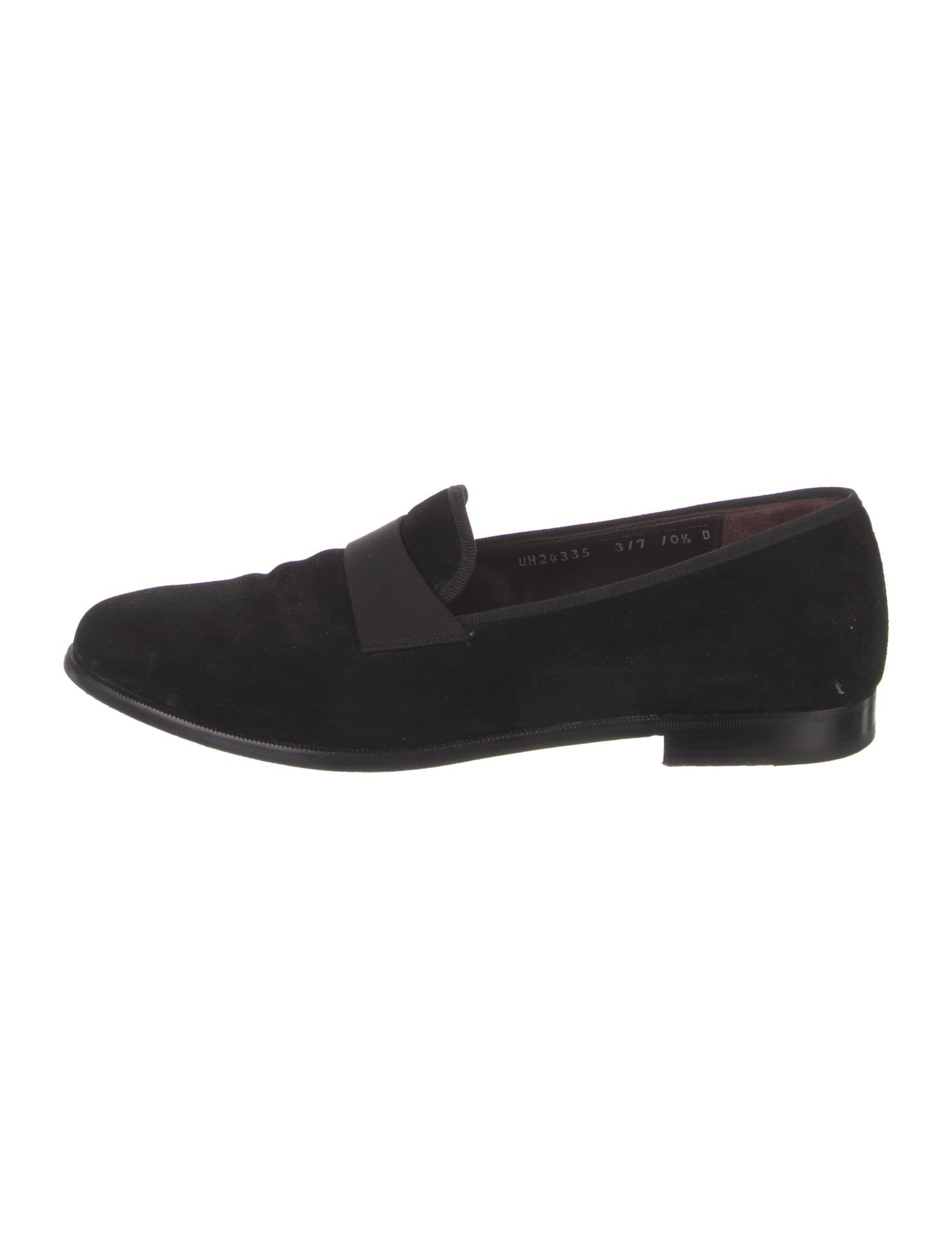 Salvatore Ferragamo Suede Grosgrain Trim Dress Loafers
