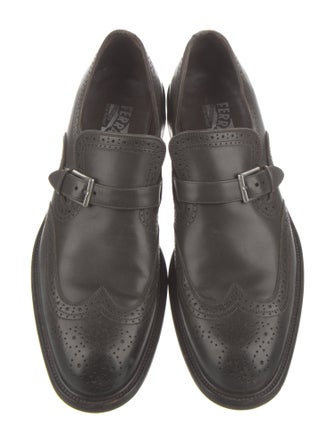 Salvatore Ferragamo Leather Eyelet Trim Brogues