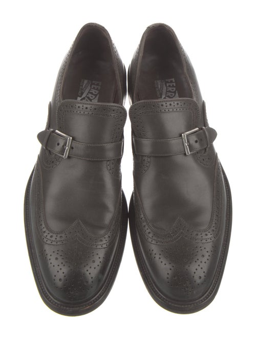 Salvatore Ferragamo Leather Eyelet Trim Brogues