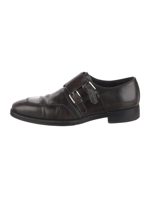 Salvatore Ferragamo Leather Monk Straps