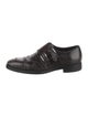 Salvatore Ferragamo Leather Monk Straps