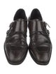 Salvatore Ferragamo Leather Monk Straps