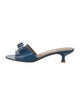 Salvatore Ferragamo Vara Bow Accent Patent Leather Slides