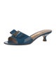 Salvatore Ferragamo Vara Bow Accent Patent Leather Slides