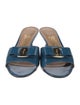 Salvatore Ferragamo Vara Bow Accent Patent Leather Slides