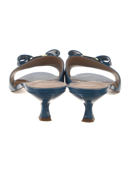 Salvatore Ferragamo Vara Bow Accent Patent Leather Slides