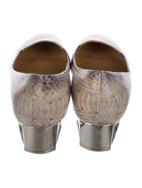 Salvatore Ferragamo Embossed Leather Animal Print Pumps