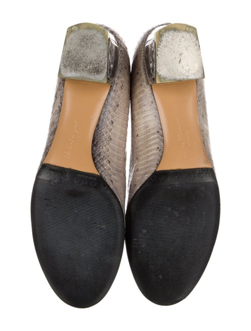 Salvatore Ferragamo Embossed Leather Animal Print Pumps