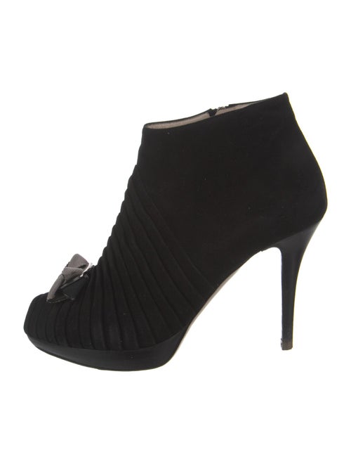 Salvatore Ferragamo Suede Grosgrain Trim