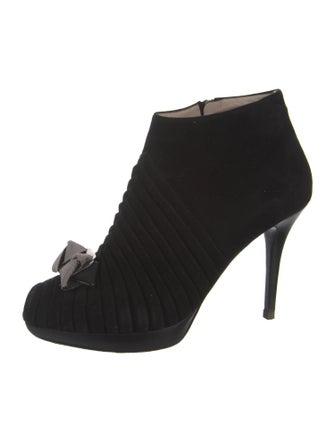 Salvatore Ferragamo Suede Grosgrain Trim