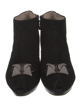 Salvatore Ferragamo Suede Grosgrain Trim