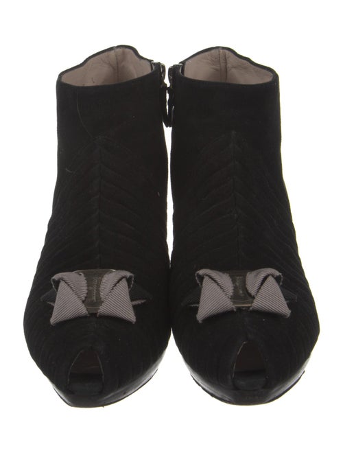 Salvatore Ferragamo Suede Grosgrain Trim