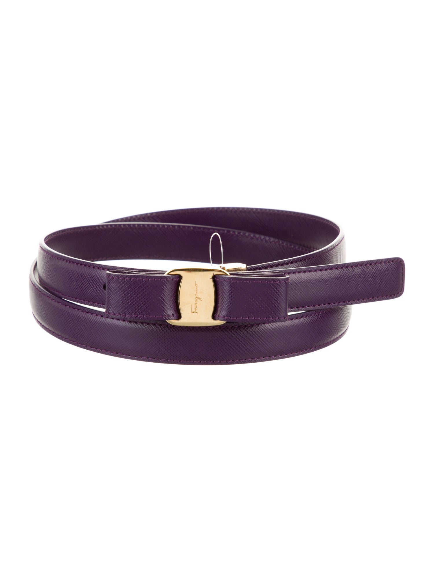 Salvatore Ferragamo Skinny Leather Belt