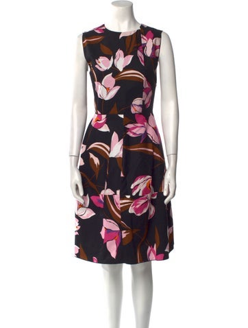 Salvatore Ferragamo Dresses Floral Print Knee-Length Dress M