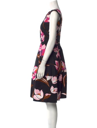 Salvatore Ferragamo Floral Print Knee-Length Dress