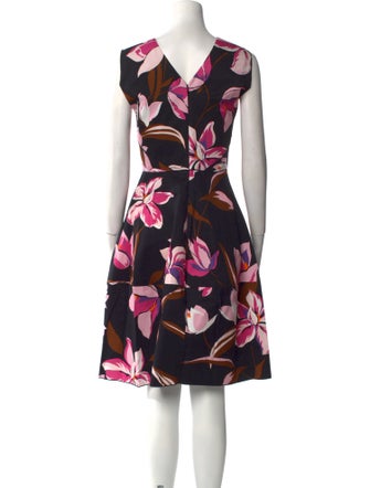 Salvatore Ferragamo Floral Print Knee-Length Dress