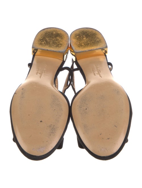 Salvatore Ferragamo Vara Bow Accent Suede Slingback Flats