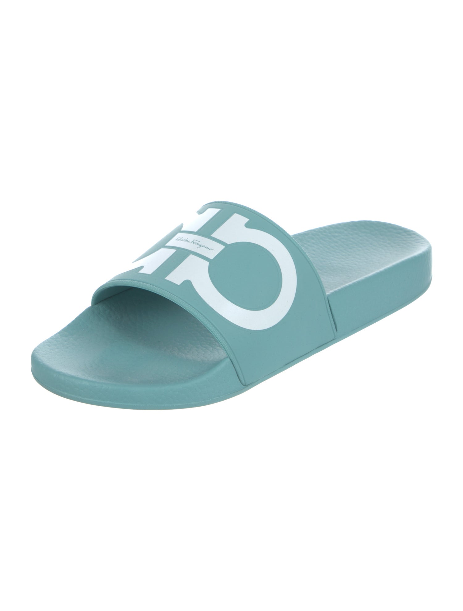Salvatore Ferragamo Rubber Graphic Print Slides