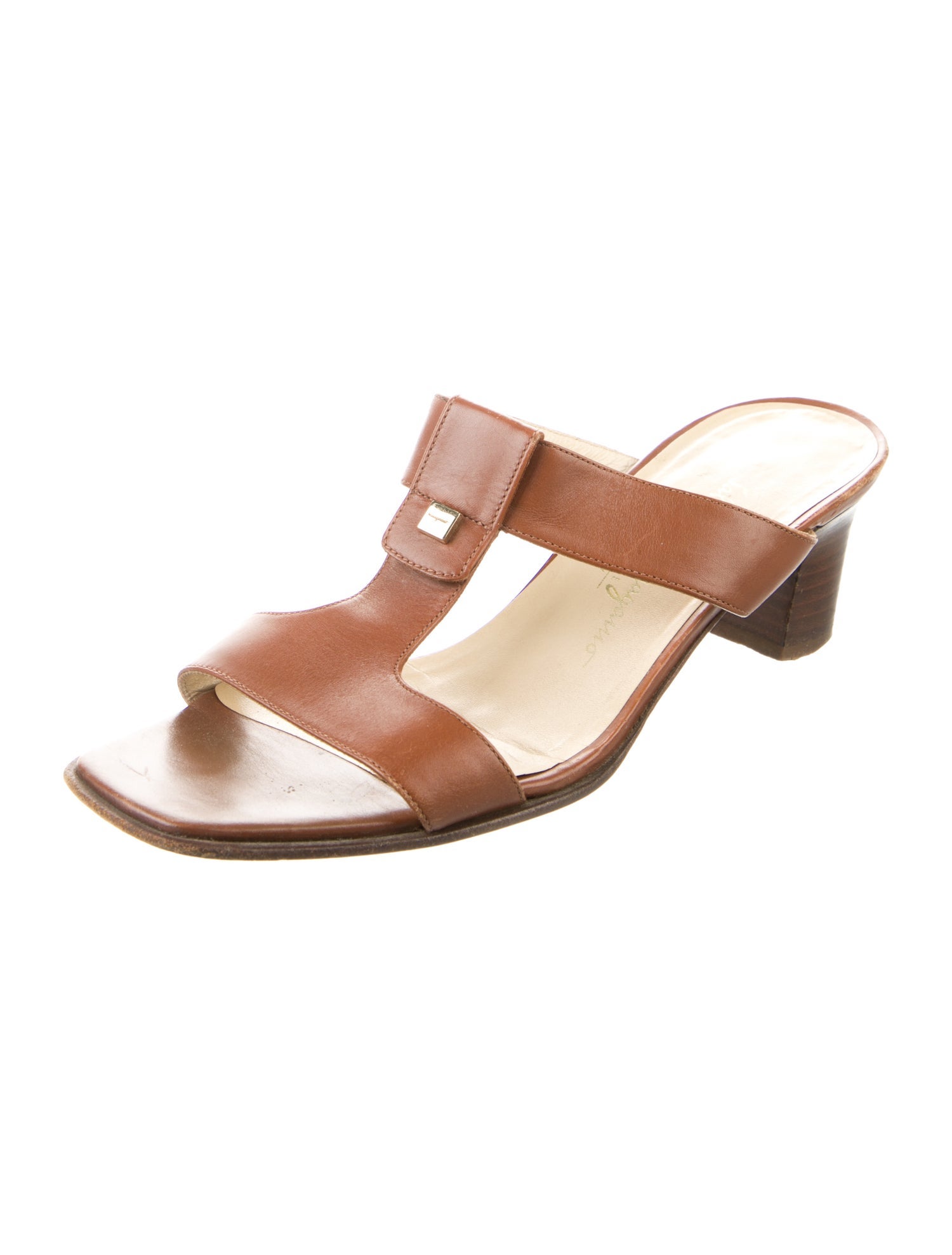 Salvatore Ferragamo Leather Slides