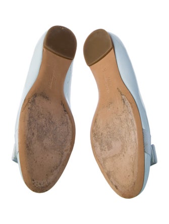 Salvatore Ferragamo Vara Bow Accent Patent Leather Ballet Flats