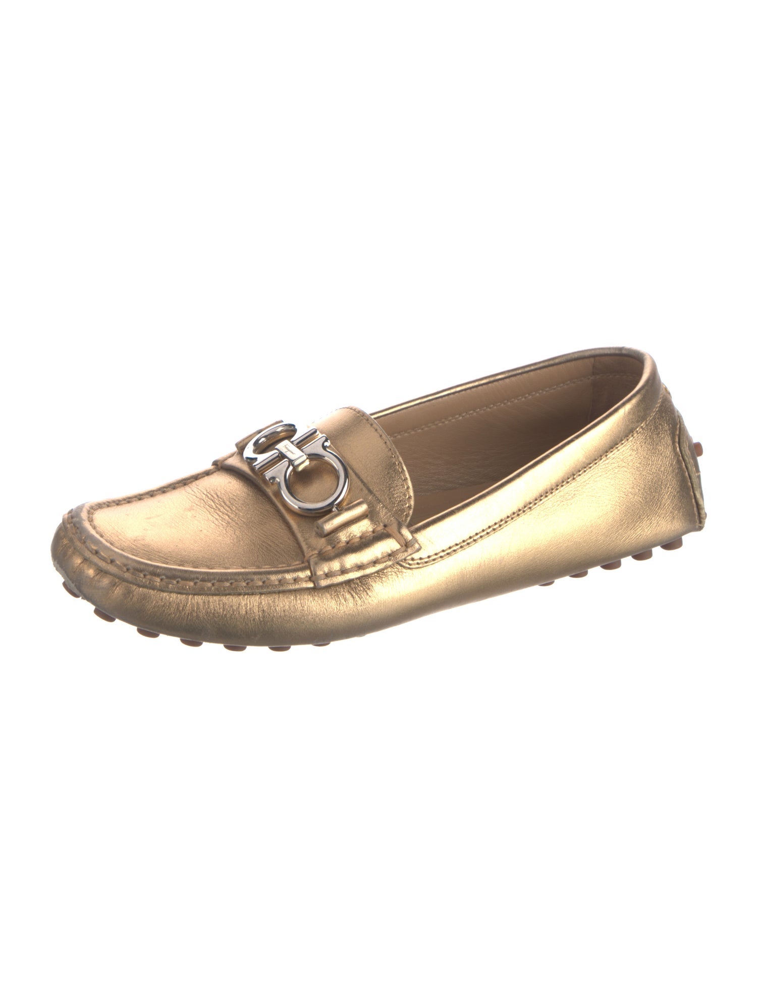 Salvatore Ferragamo Horsebit Accent Leather Loafers