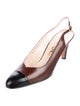 Salvatore Ferragamo Vintage Leather Slingback Pumps