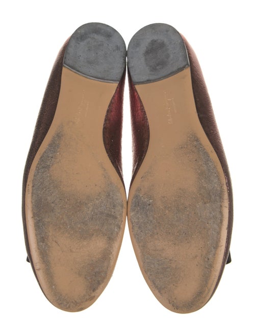 Salvatore Ferragamo Suede Bow Accents Ballet Flats