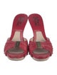 Salvatore Ferragamo Leather Studded Accents Slides