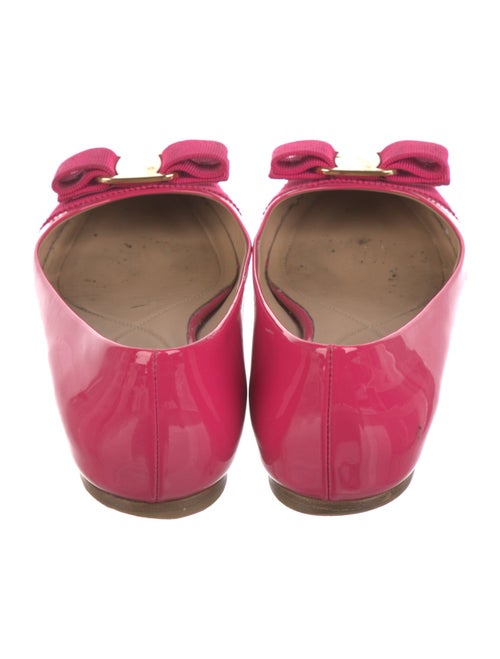 Salvatore Ferragamo Vara Bow Accent Patent Leather Ballet Flats