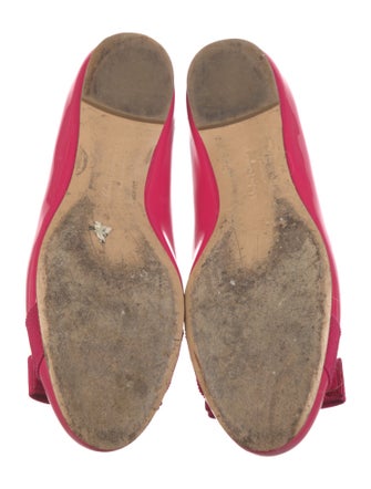 Salvatore Ferragamo Vara Bow Accent Patent Leather Ballet Flats