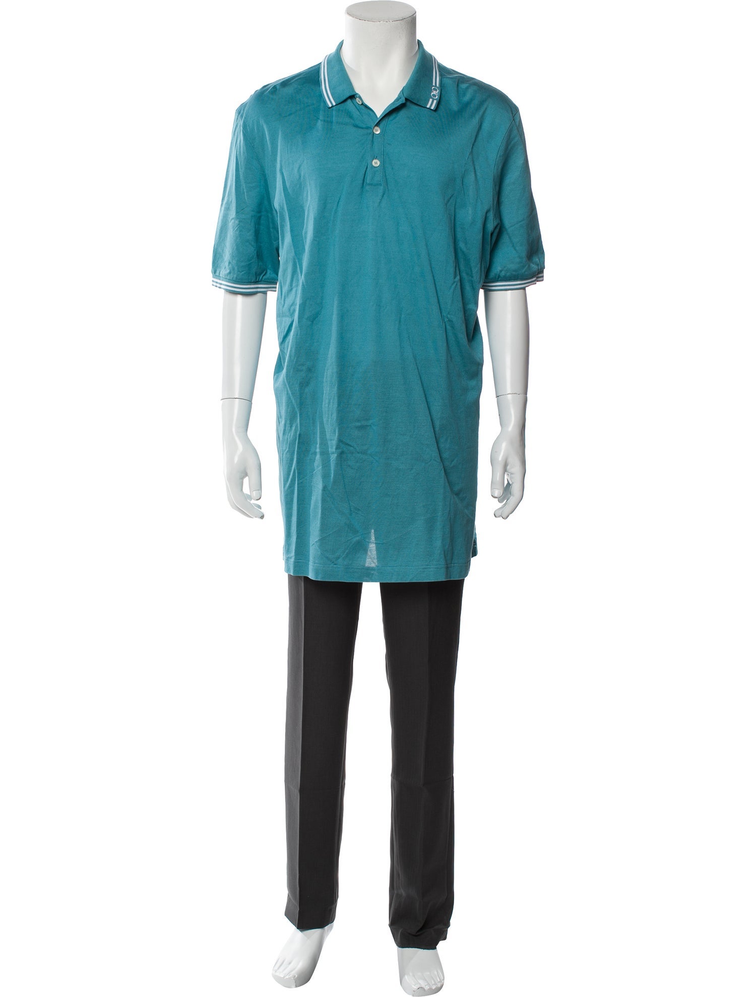 Salvatore Ferragamo Gancini Logo Collar Polo Shirt