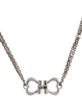 Salvatore Ferragamo Heart Double Strand Necklace