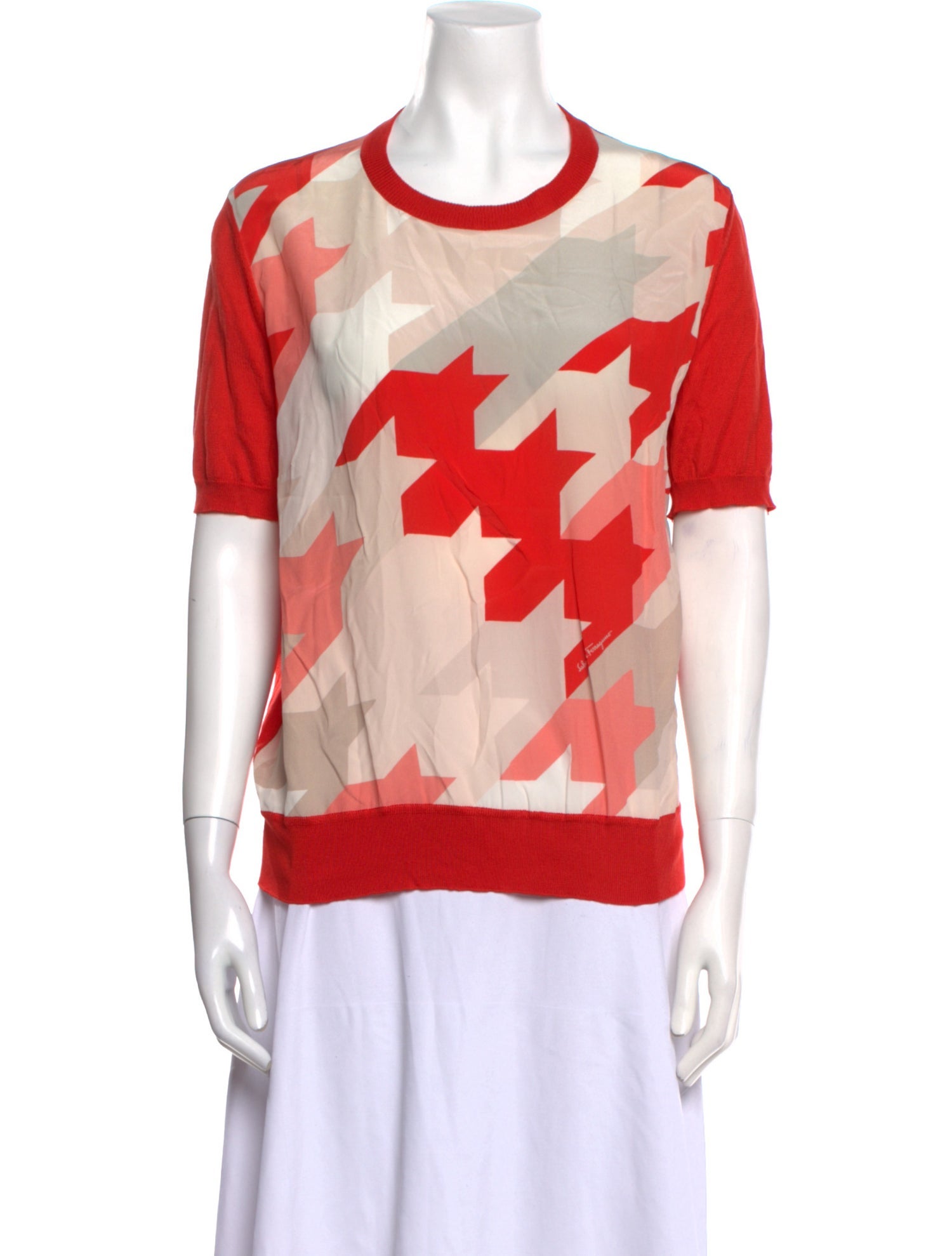Salvatore Ferragamo Printed Crew Neck T-Shirt