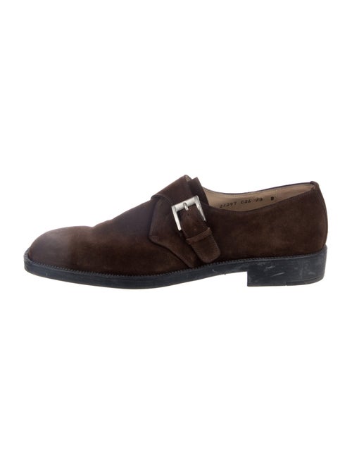 Salvatore Ferragamo Suede Monk Straps