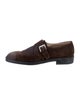 Salvatore Ferragamo Suede Monk Straps