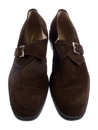 Salvatore Ferragamo Suede Monk Straps