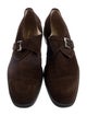 Salvatore Ferragamo Suede Monk Straps